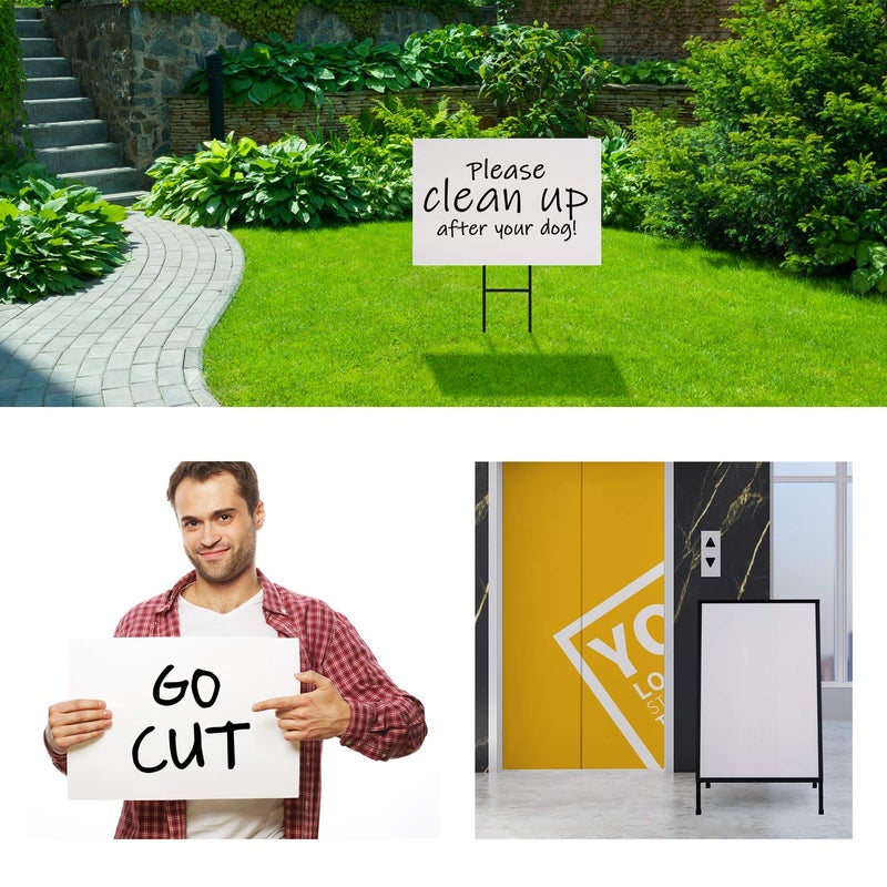 T-Sign Corrugated Plastic Sheet for Indoor and Outdoor Use - 3/16 Inch Thick Poster Board, 24x36 Inches - Pack of 5 White Plastic Board Sheets - Waterproof Coroplast Sheets and Lightweight Blank Yard Signs - Image 2